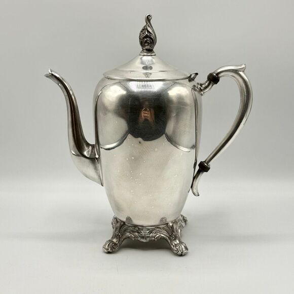 F B Rogers Silver Co. Silver Plated Vintage 19th Century Tea Pot #2670 - Picture 1 of 13